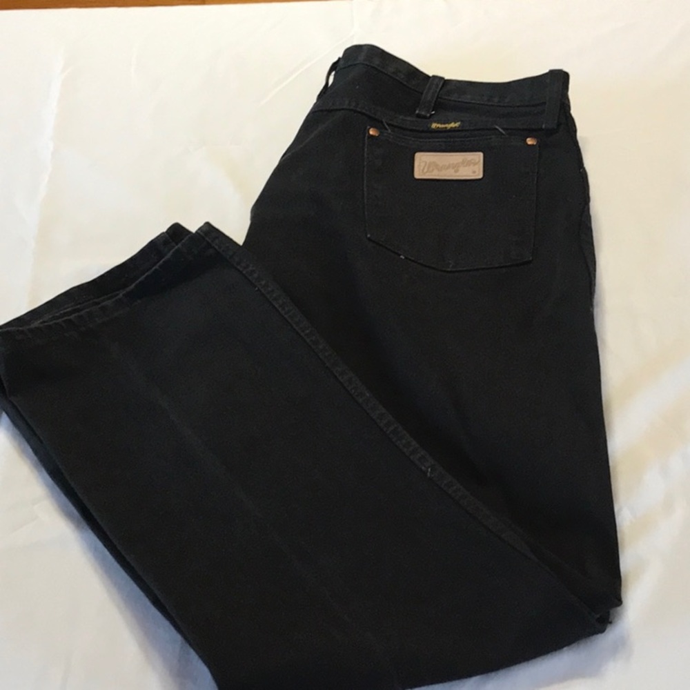 Vintage Wrangler Men's Jeans - Black - 40/32 - Like New